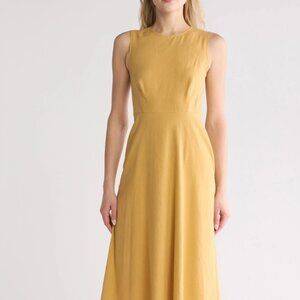 Theory Linen Blend A-Line Dress